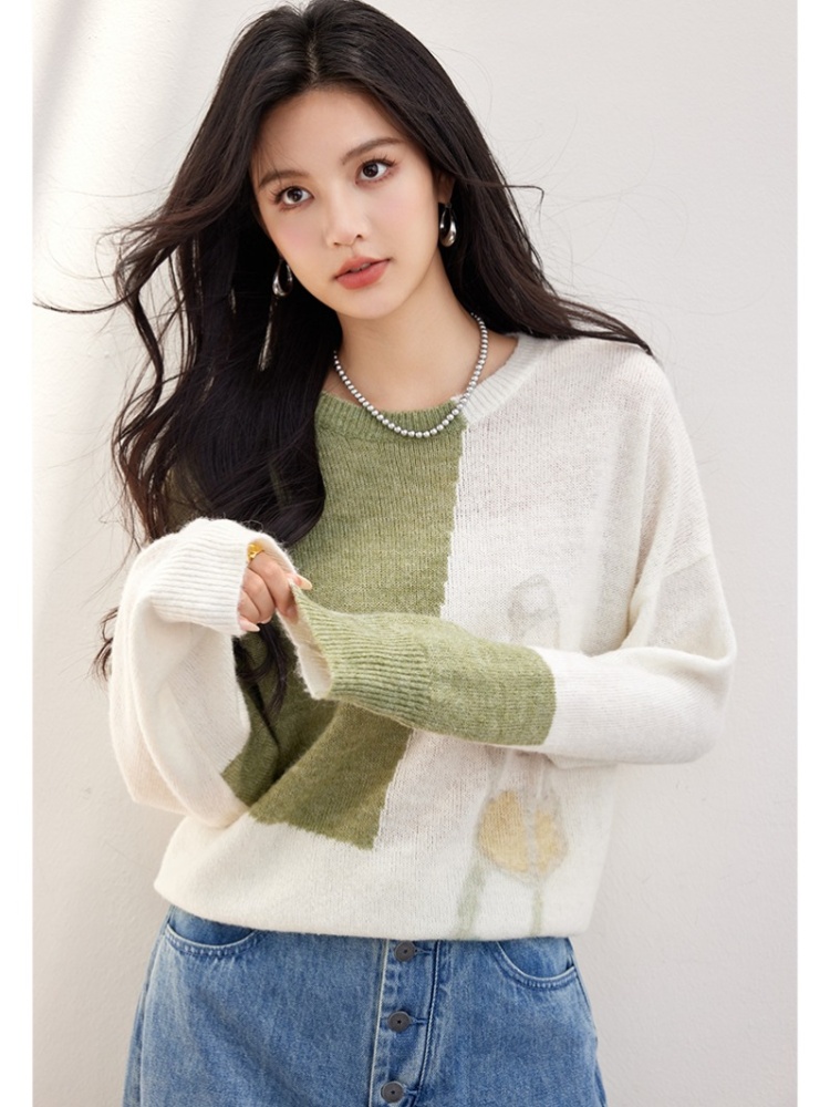 Niche slim tops tender spring sweater for women