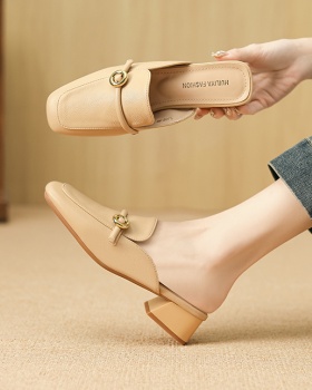 France style half slippers fashion shoes for women