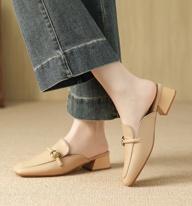 France style half slippers fashion shoes for women