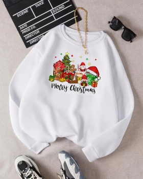 Simple long sleeve T-shirt christmas hoodie