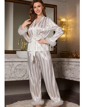 European style long pants pajamas a set for women