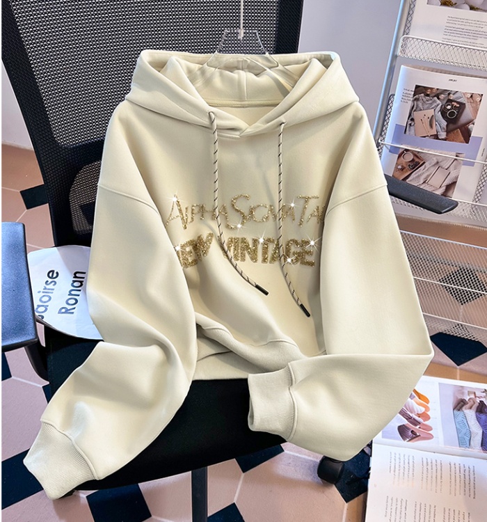 Pullover hooded short small fellow loose letters hoodie