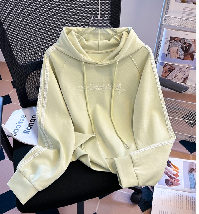 Loose spring and autumn hoodie hooded tops for women