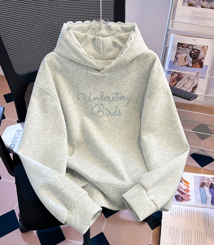 Hooded sweet hoodie loose spring tops for women