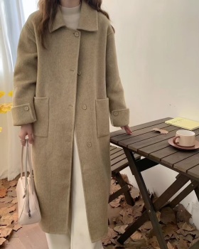 Long wool coat overcoat for women