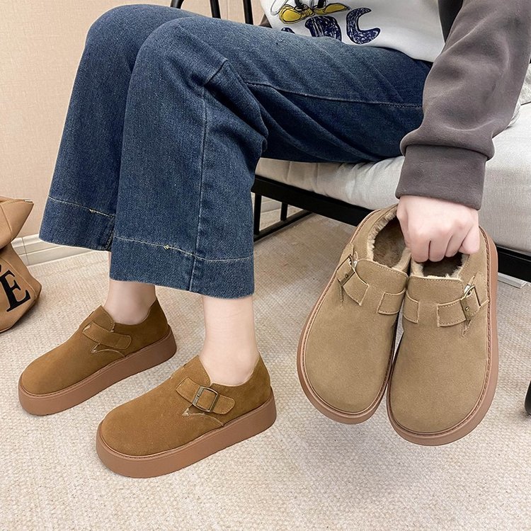 Thick crust retro loafers autumn and winter Casual shoes