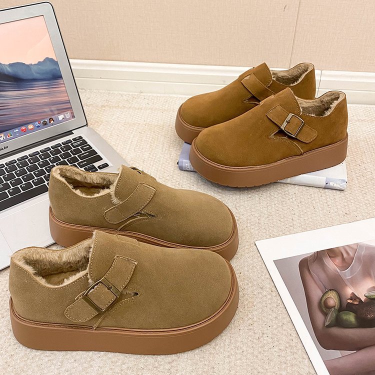 Thick crust retro loafers autumn and winter Casual shoes