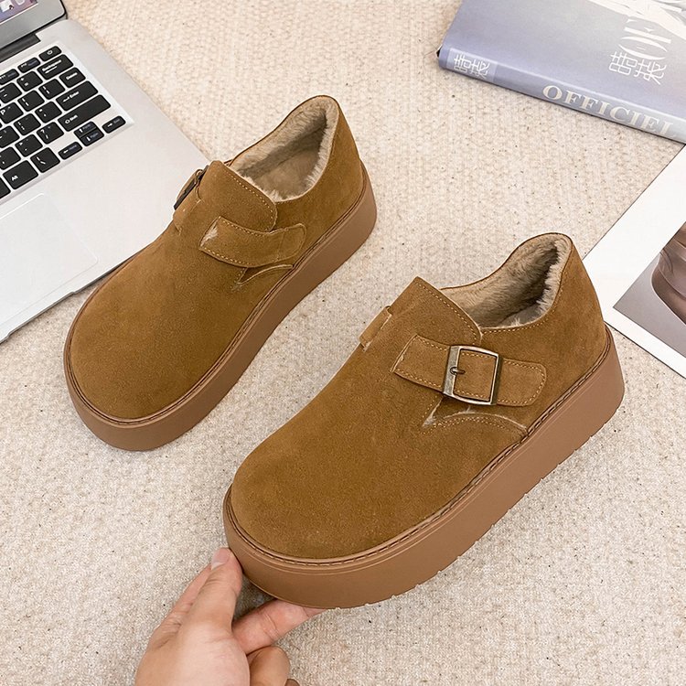 Thick crust retro loafers autumn and winter Casual shoes