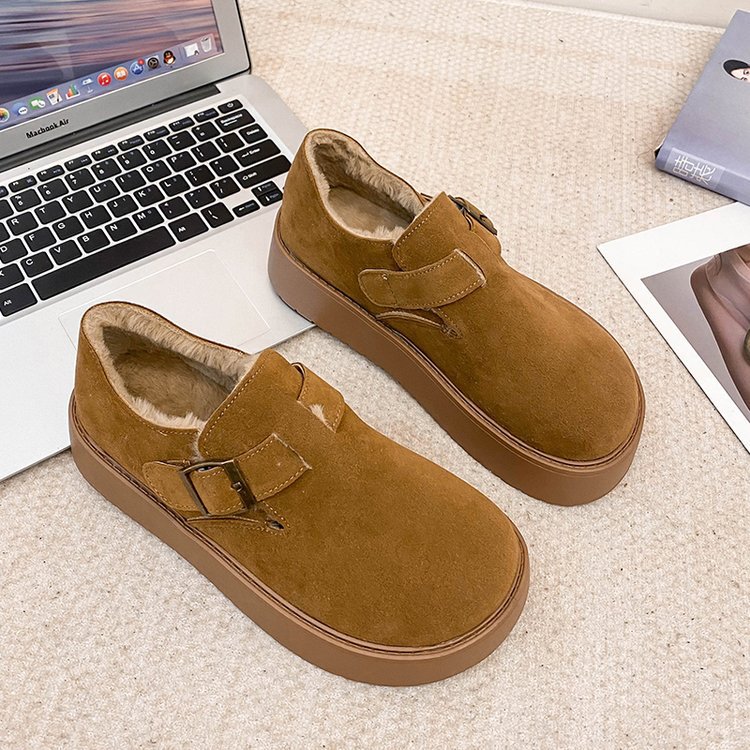 Thick crust retro loafers autumn and winter Casual shoes