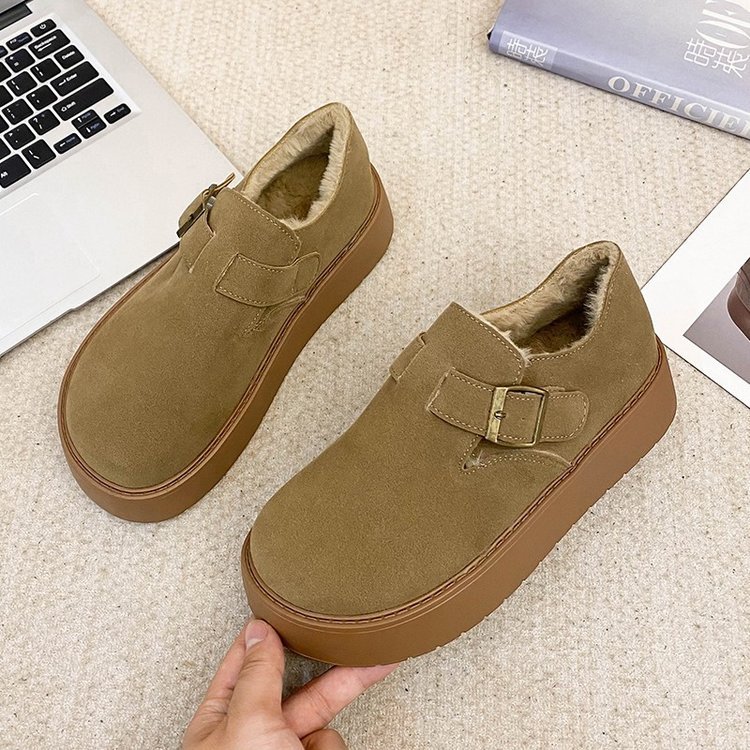 Thick crust retro loafers autumn and winter Casual shoes