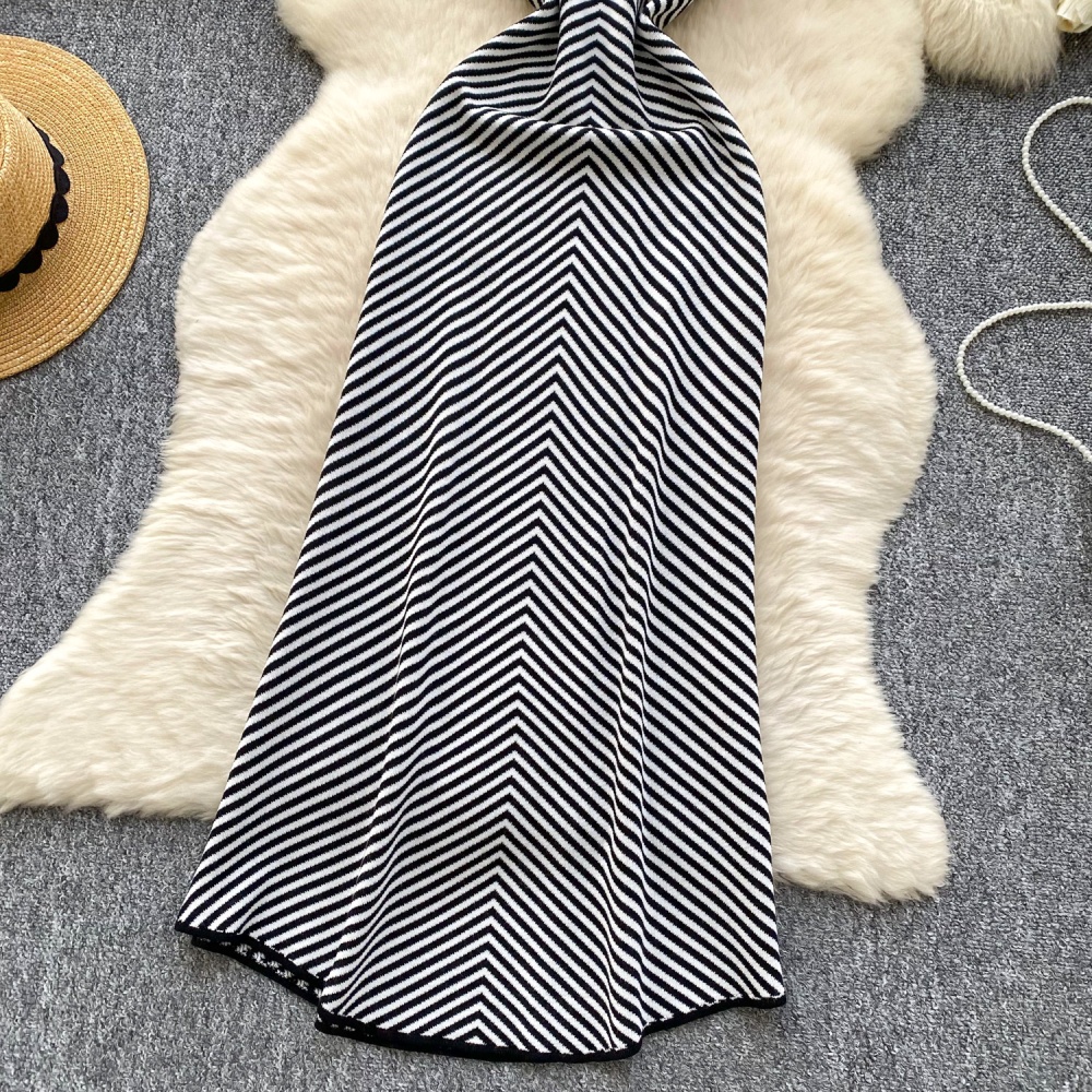 Knitted tight sleeveless dress elasticity dress for women