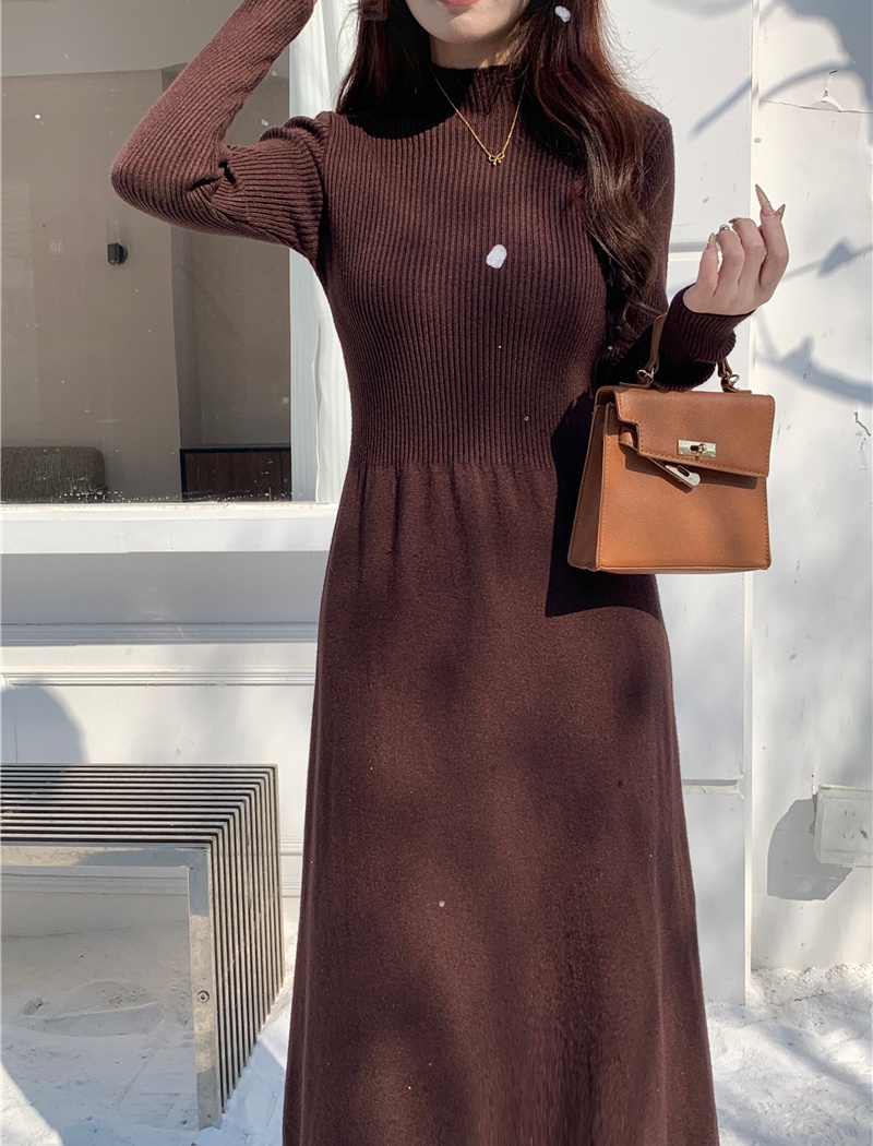 Autumn and winter sweater dress long waistcoat 2pcs set