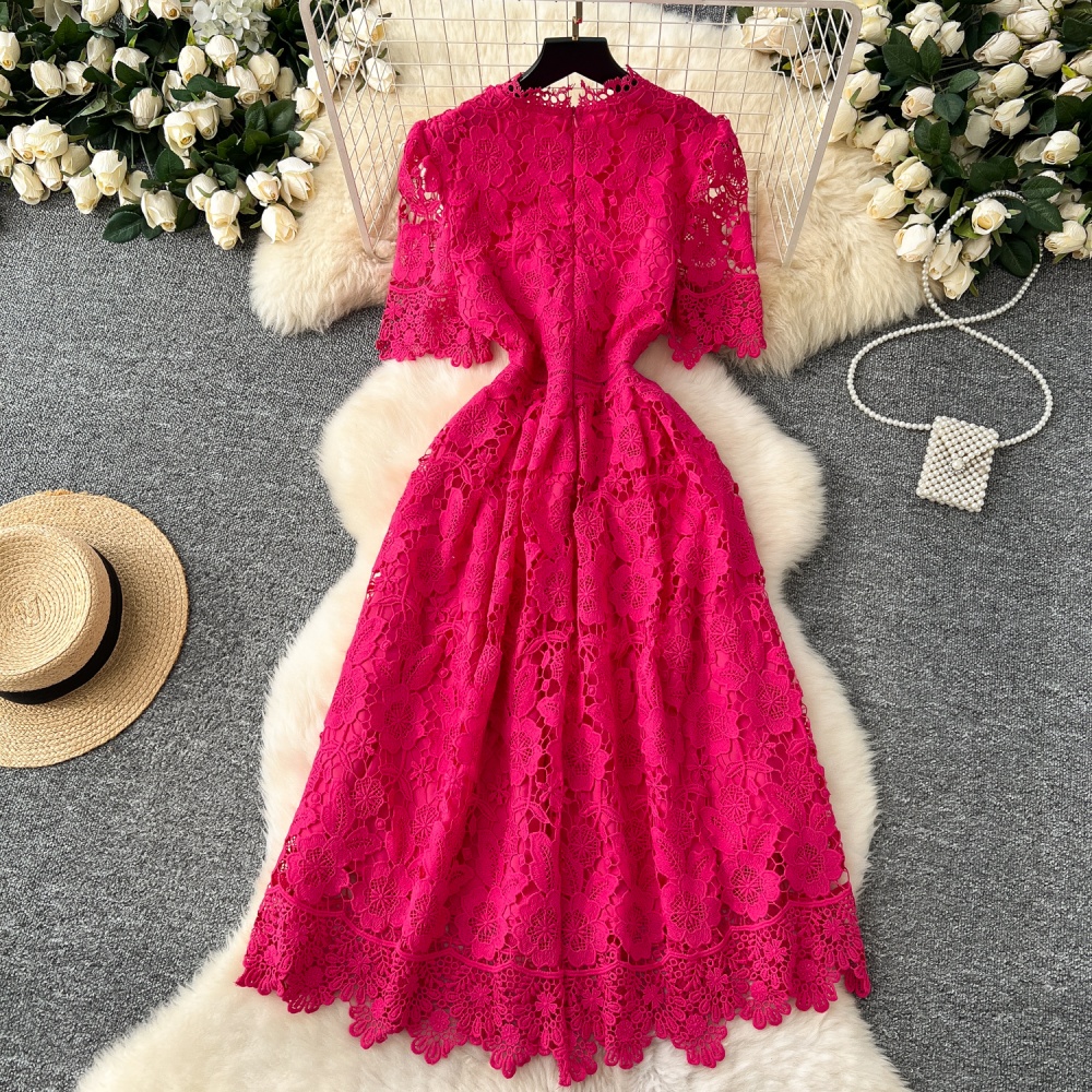 Slim retro formal dress France style long dress for women