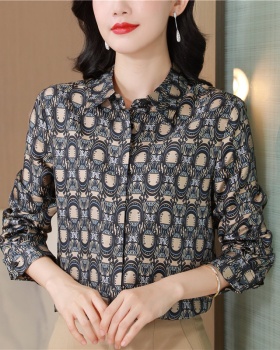 Twill real silk printing shirt