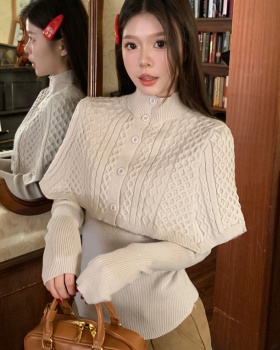 Korean style temperament shawl knitted cloak 2pcs set