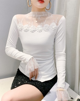 Lace long sleeve T-shirt for women