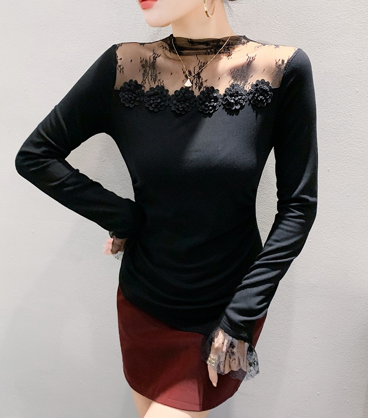 Lace long sleeve T-shirt for women