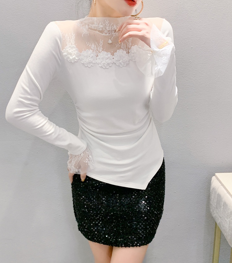 Lace long sleeve T-shirt for women