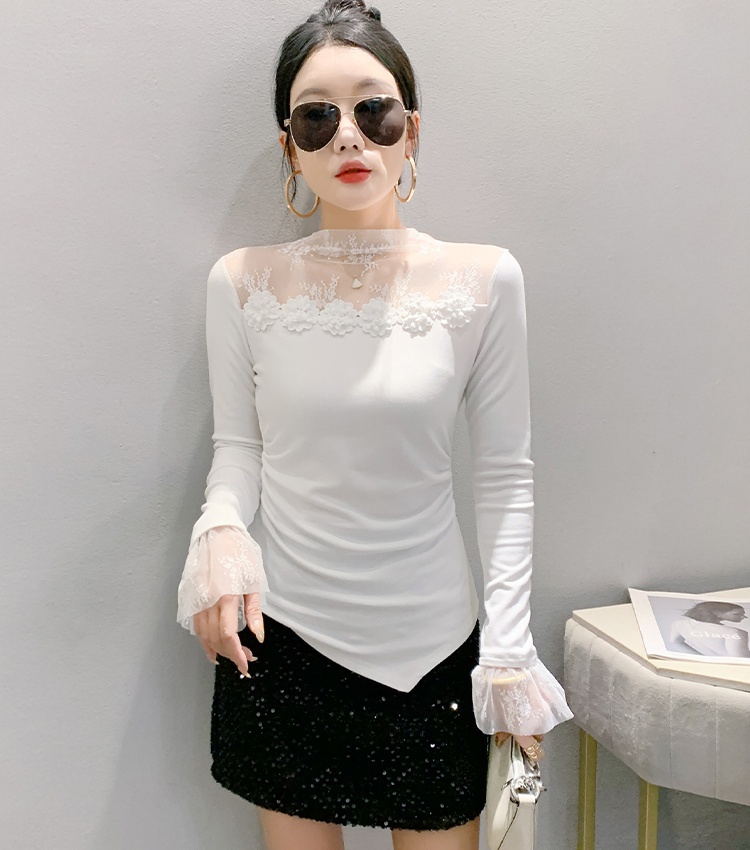 Lace long sleeve T-shirt for women