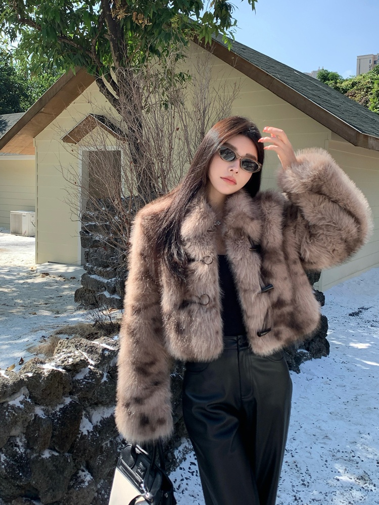 Winter elmo fur coat fox fur coat for women