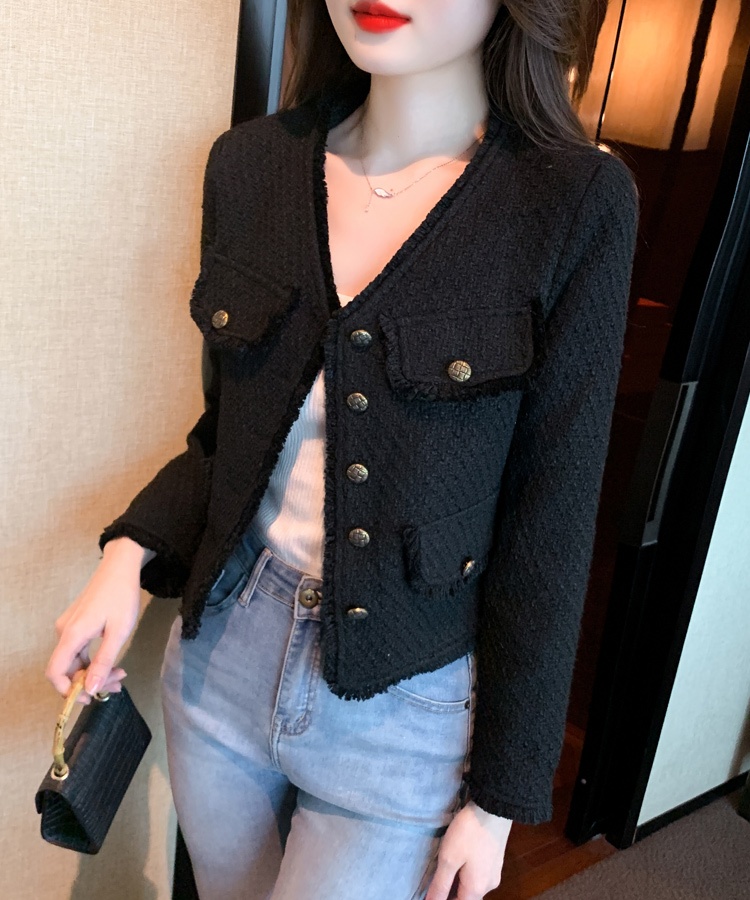 Spring coarse flower coat France style jacket for women