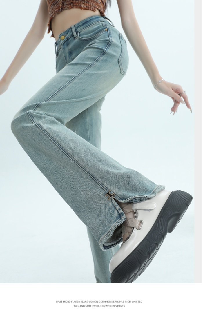 Micro speaker slim jeans all-match spring pants for women