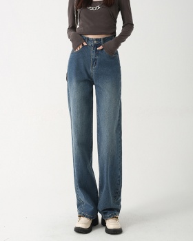 Spring drape jeans wide leg mopping wide leg pants