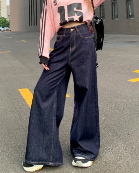 Lengthen American style wide leg pants lazy long pants