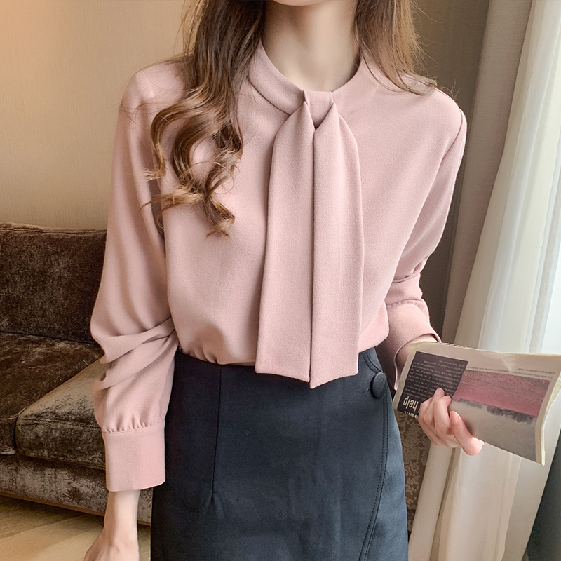 Slim long sleeve loose tops spring niche shirt