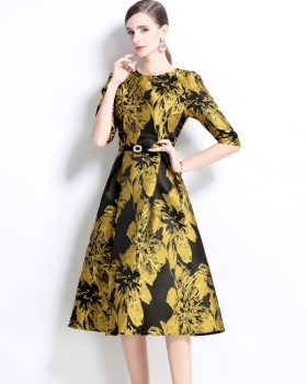 Slim spring ladies France style refinement dress