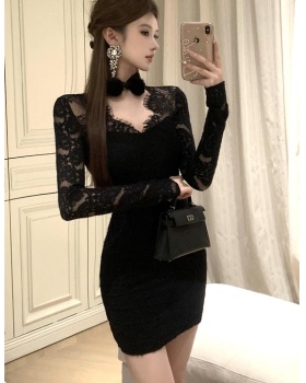 Spicegirl lace short slim long sleeve dress