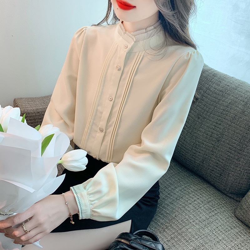 Temperament lace shirt show young Western style shirts