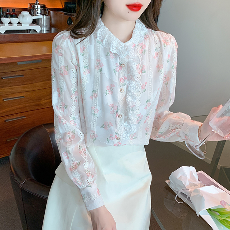 Temperament lace shirt show young Western style shirts