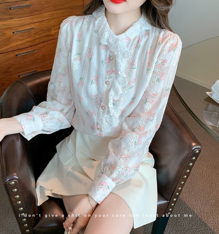 Temperament lace shirt show young Western style shirts