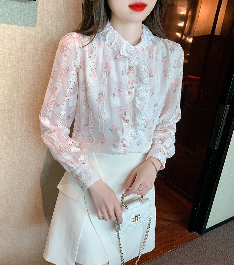 Temperament lace shirt show young Western style shirts