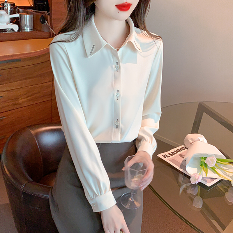 All-match Western style tops spring simple shirt