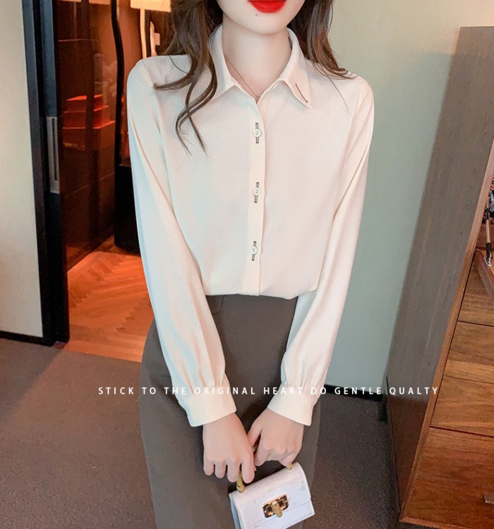 All-match Western style tops spring simple shirt