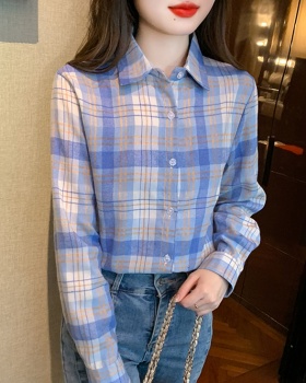 Western style plaid fashion spring show young shirt