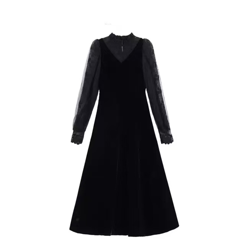 France style dress autumn and winter long dress for women