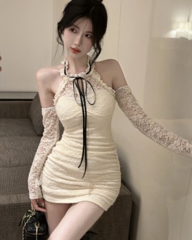 Fashion halter spicegirl slim strapless dress