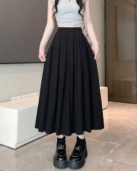 Pleated long big skirt high waist spring and summer skirt