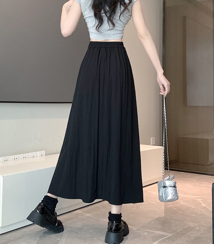 Pleated long big skirt high waist spring and summer skirt