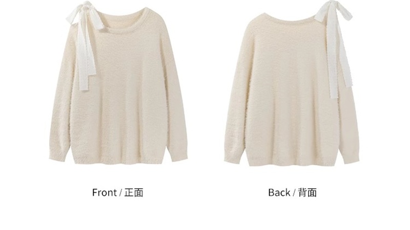 Strapless tops butterfly sweater for women