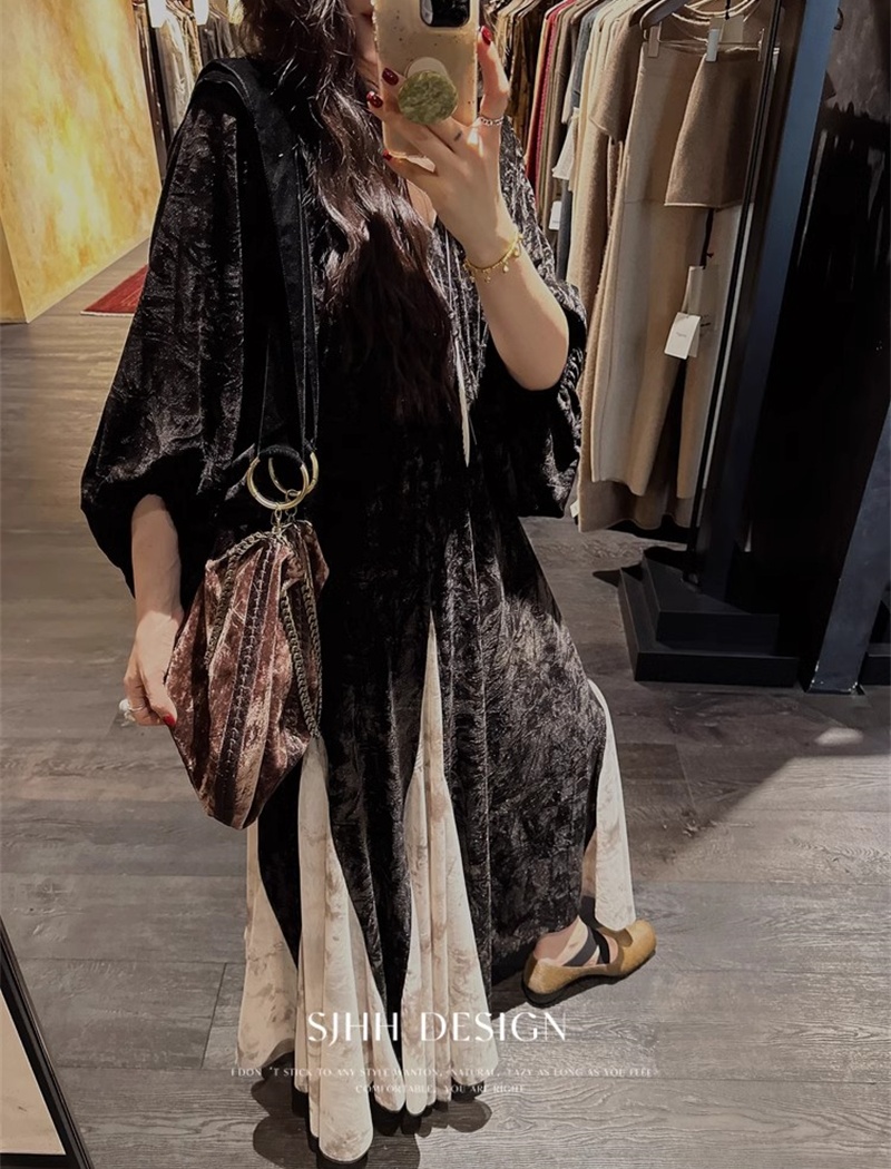 Autumn and winter long dress Chinese style dress