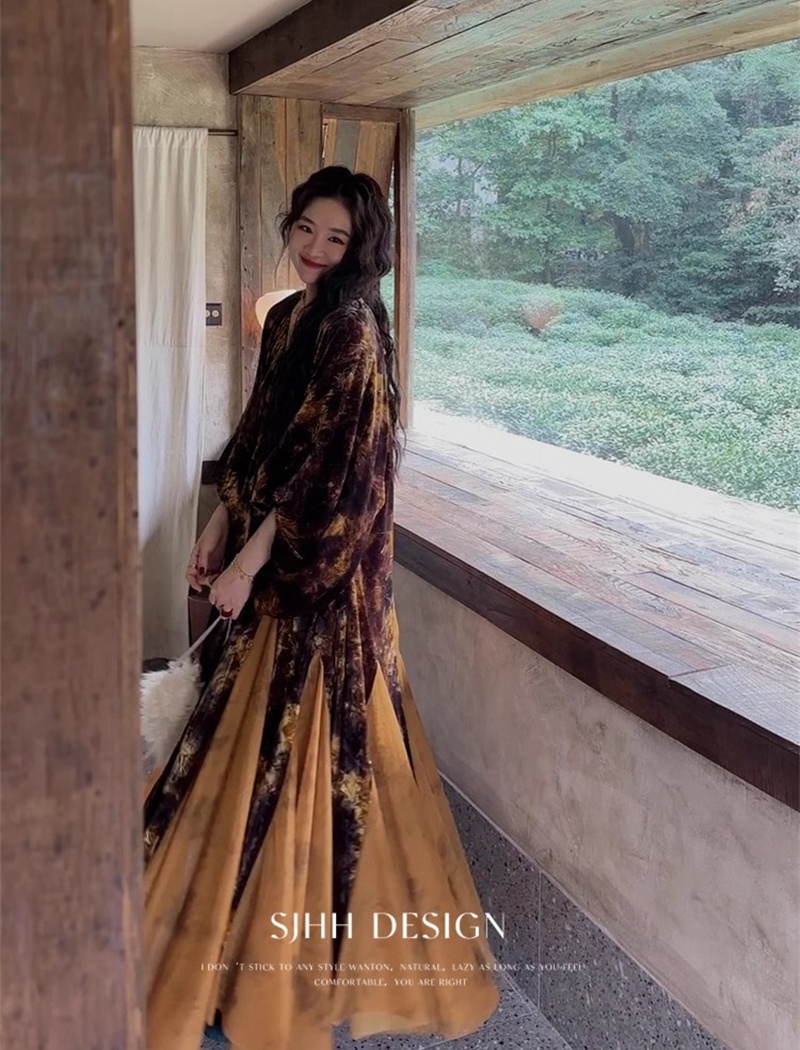 Autumn and winter long dress Chinese style dress