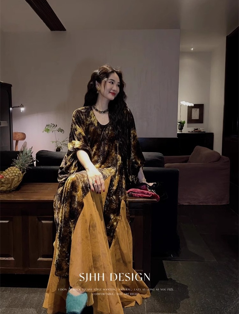 Autumn and winter long dress Chinese style dress