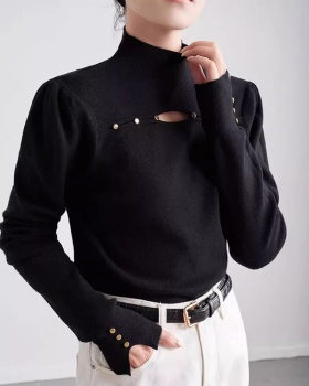 Knitted tops autumn and winter bottoming shirt for women