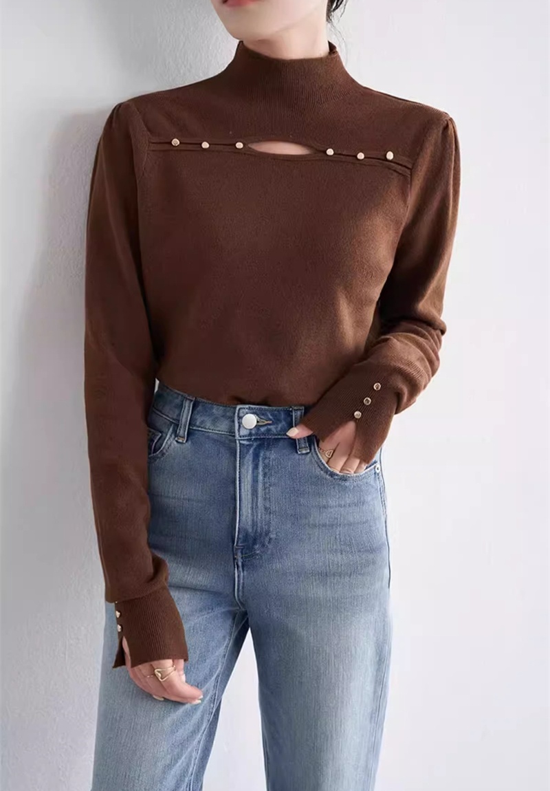 Knitted tops autumn and winter bottoming shirt for women