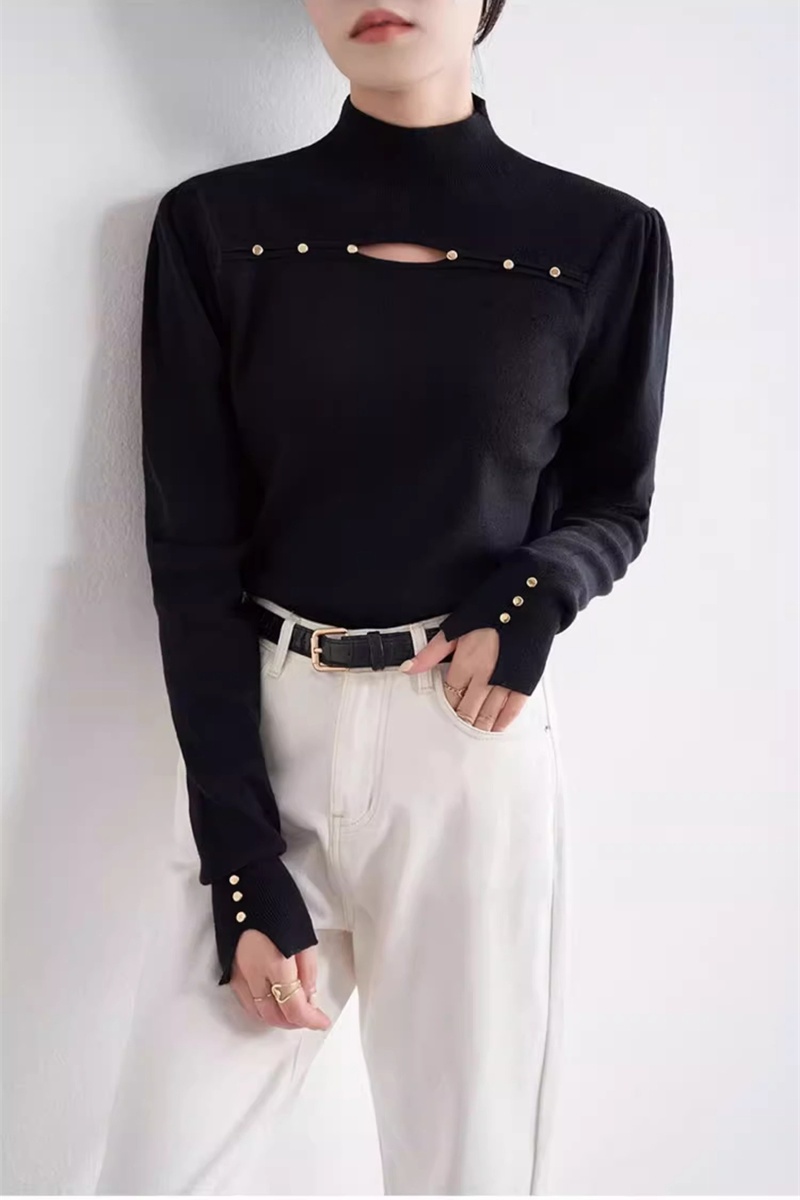 Knitted tops autumn and winter bottoming shirt for women