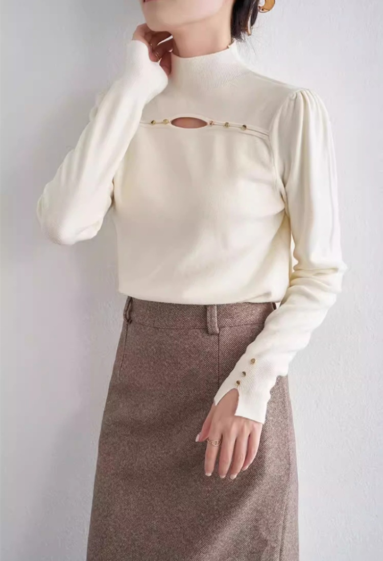 Knitted tops autumn and winter bottoming shirt for women